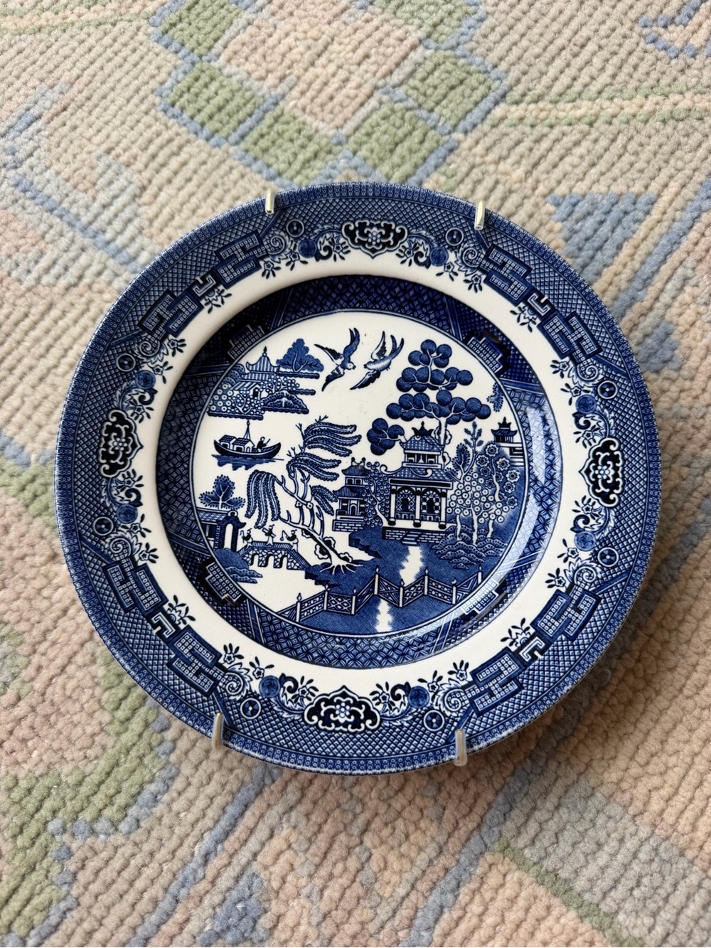 Vintage Churchill England blue willow plate